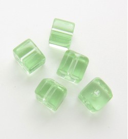 Glass Cubes 4mm ~ Light Green