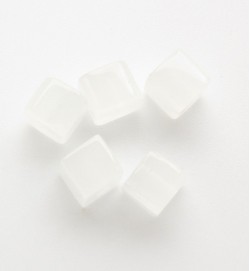 Glass Cubes 4mm ~ Milky White