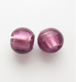 Silver Foil 10mm Rounds ~ Purple