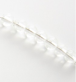 Smooth Glass Beads 4mm ~ Clear