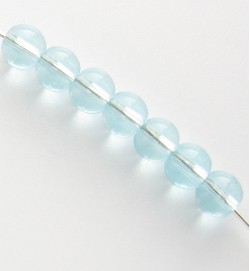 Smooth Glass Beads 4mm ~ Light Blue