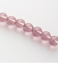 Smooth Glass Beads 4mm ~ Light Crimson