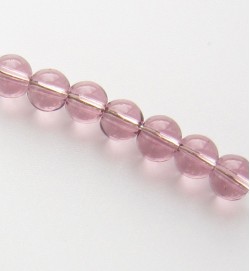 Smooth Glass Beads 4mm ~ Light Crimson