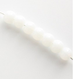 Smooth Glass Beads 4mm ~ White