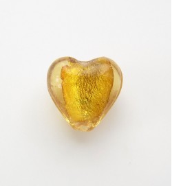 Silver Foil 12mm Hearts ~ Gold