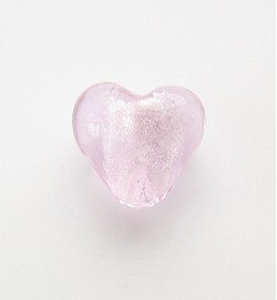 Silver Foil 12mm Hearts ~ Pink