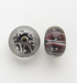 Lampwork 12mm Abacus Beads ~ Black