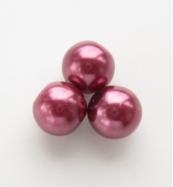 Glass Pearls 8mm ~ Maroon