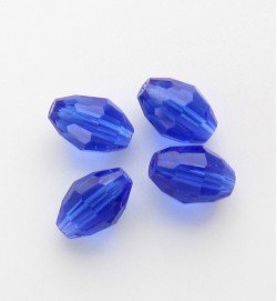 Faceted Ovals 6x9mm ~ Blue