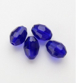 Faceted Ovals 6x9mm ~ Dark Blue