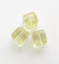 Glass Cubes 6mm ~ Yellow