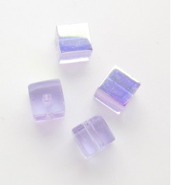 Glass Cubes 4mm ~ Lilac AB