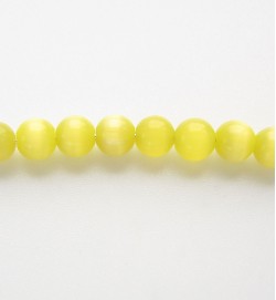 Cats Eye Rounds 4mm ~ Light Yellow